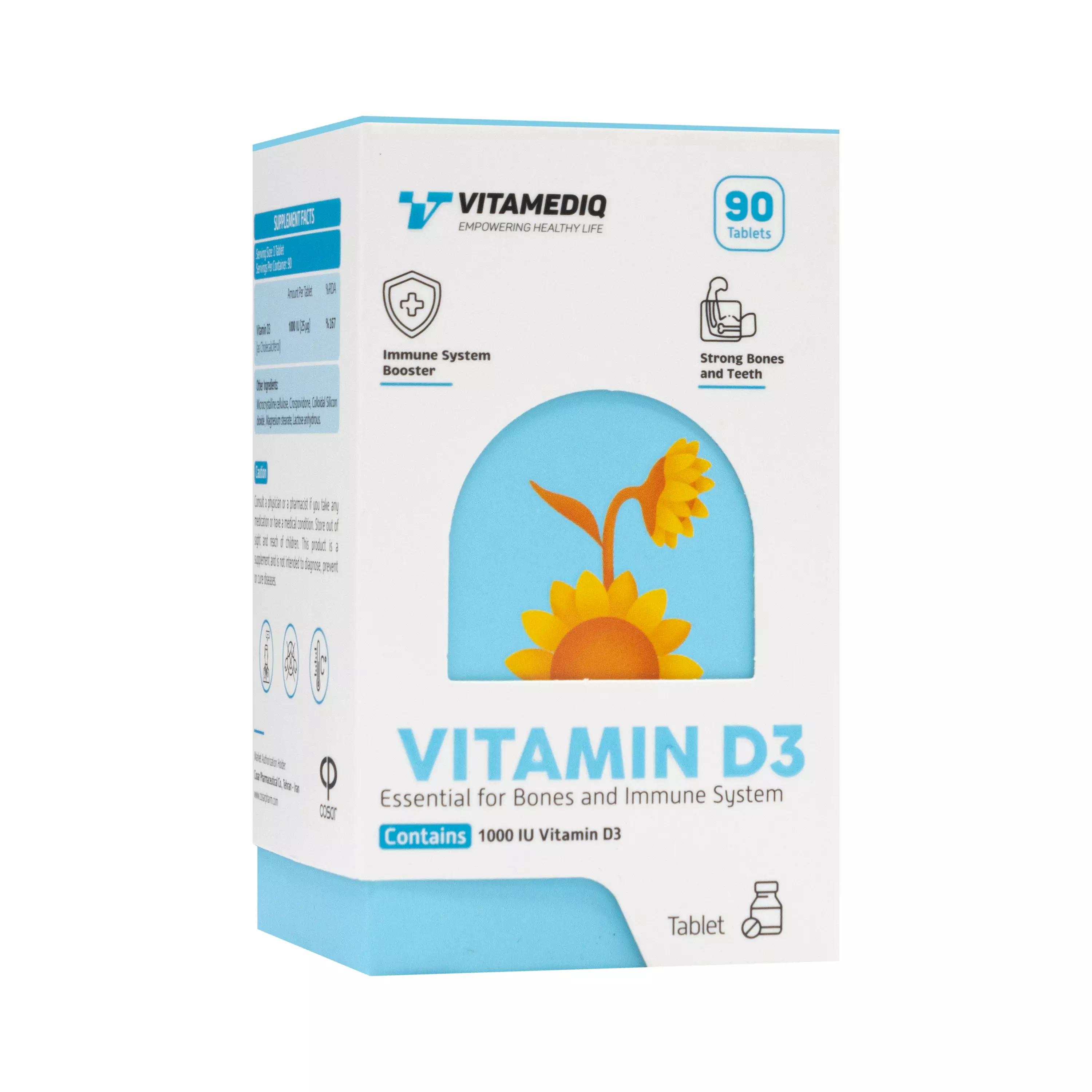 قرص ویتامین د3 1000 واحدی ویتامدیک